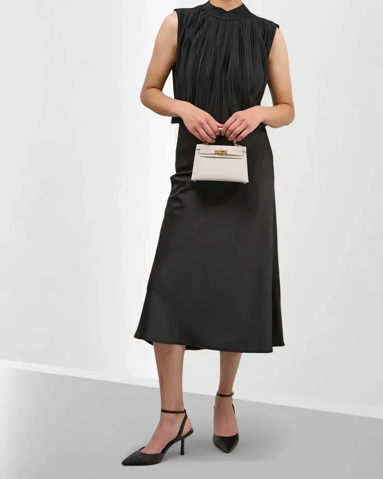Сумка Hermes Kelly Mini 20 Gris Pale Epsom Gold Hardware - фото 2