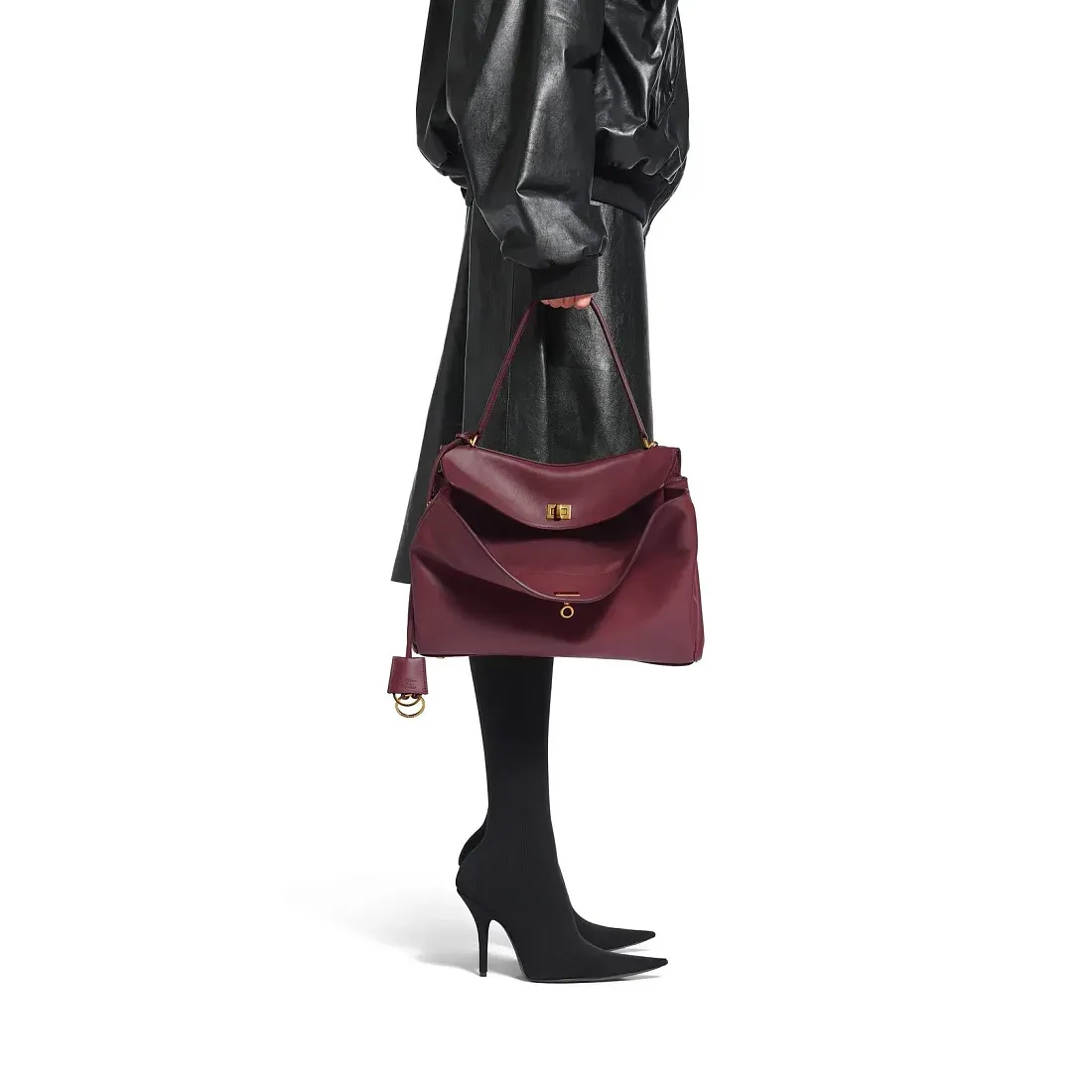 Balenciaga Cумка Rodeo среднего формата Dark Burgundy - фото 7