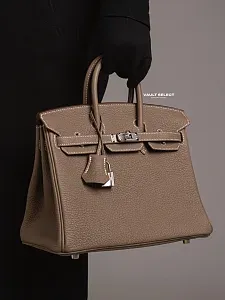 Hermès Сумка Birkin 25 Etoupe Togo Palladium Hardware - фото 2