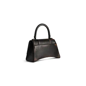 Balenciaga Сумка Hourglass Used Effect in Brown маленького формата - фото 3