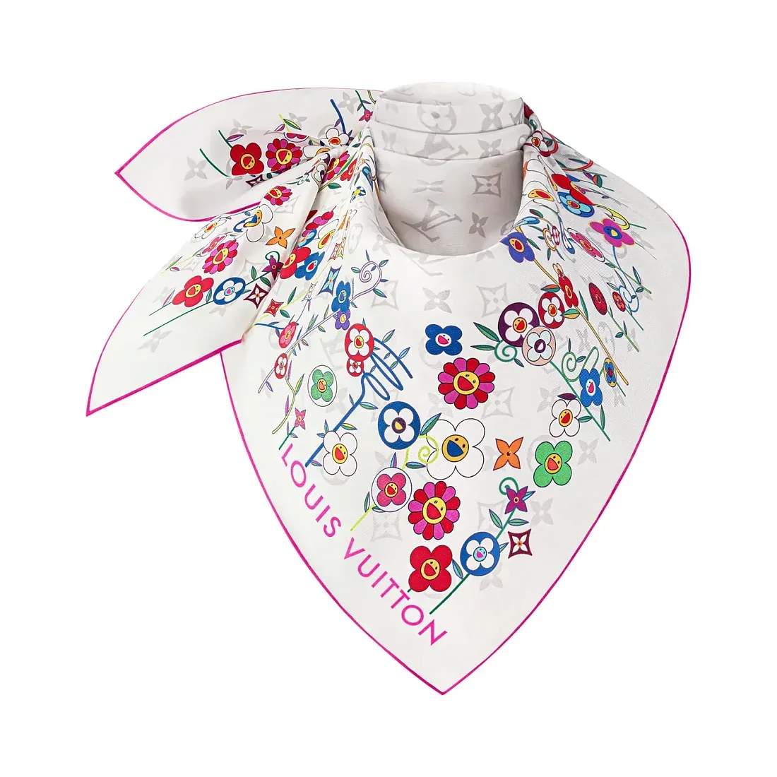 Louis Vuitton Платок-каре Monogram Superflat Flowers 90 TM x - фото 3