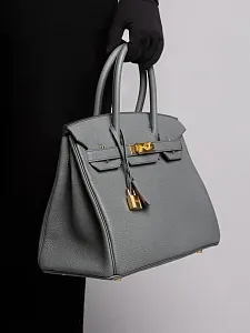 Hermès Cумка Birkin 30 Vert Amande Togo Gold Hardware - фото 2