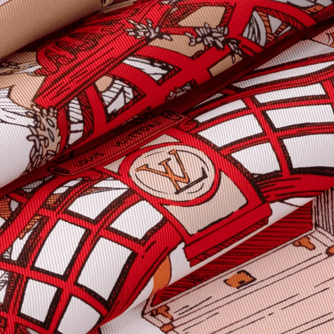 Louis Vuitton Платок-каре Fly Away 90 Rouge - фото 3