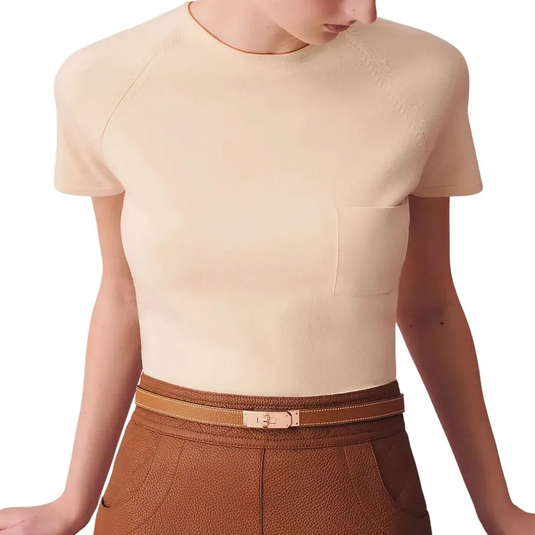 Hermès Ремень Kelly 18 Gold / Or Rose - фото 2