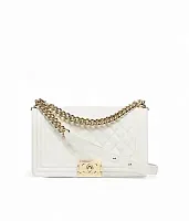 Chanel Сумка Boy White - фото 1