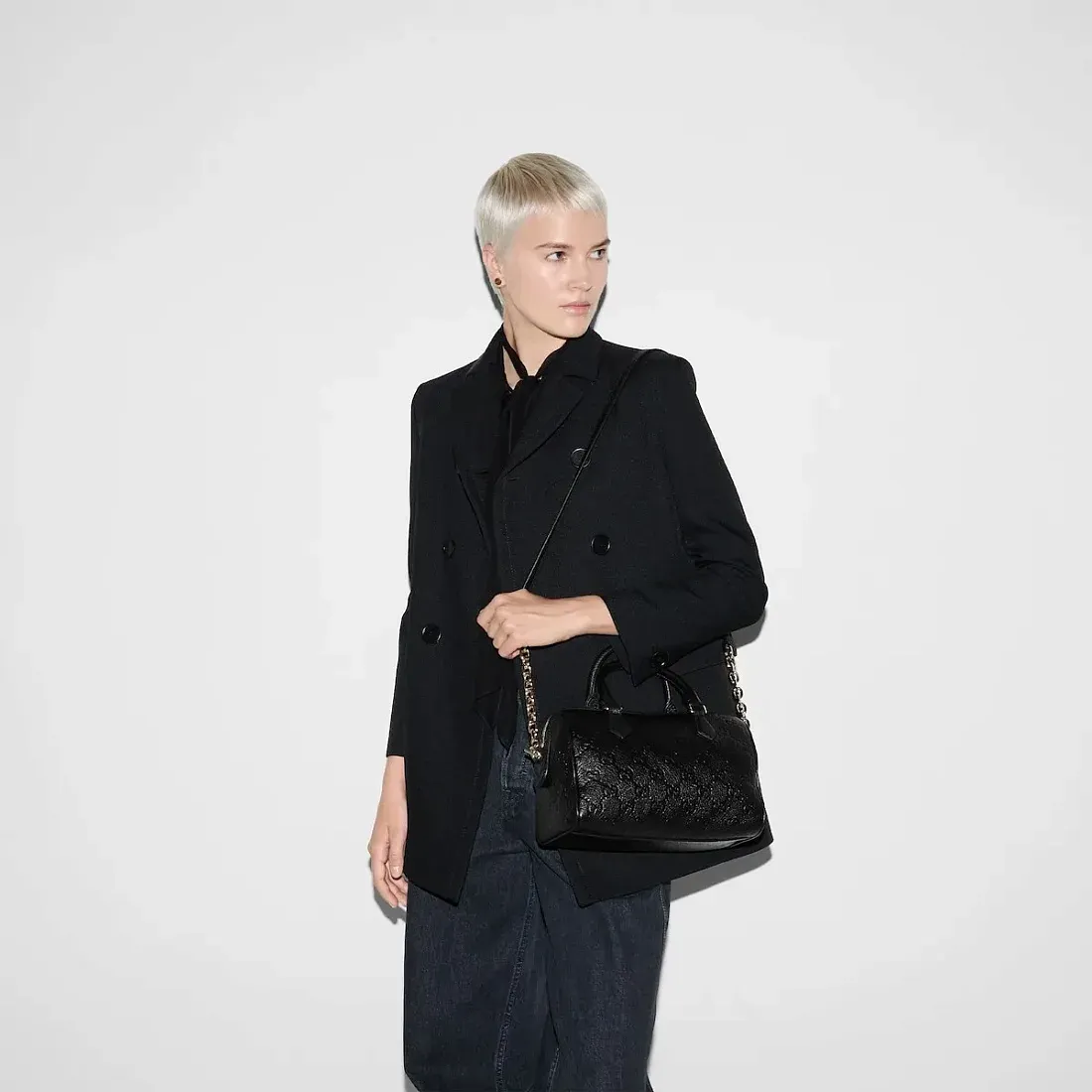 Gucci Маленькая сумка с верхней ручкой GG Black - фото 2