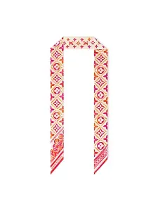 Louis Vuitton Шелковая лента Tiles BB Coral - фото 1