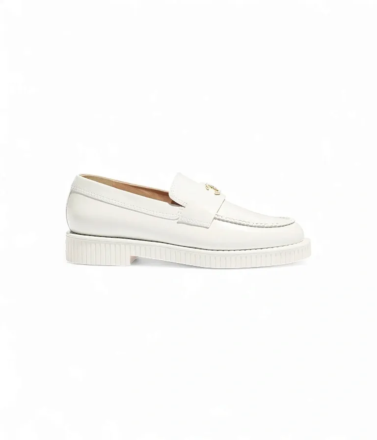 Кожаные мокасины Chanel White - фото 1
