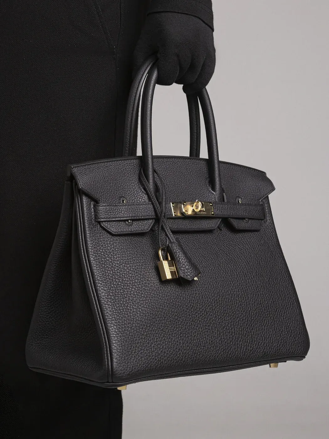 Hermès Сумка Birkin 30 Black Togo Permabrass Hardware - фото 2