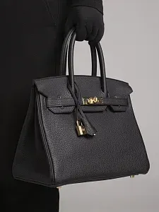 Hermès Сумка Birkin 30 Black Togo Permabrass Hardware - фото 2