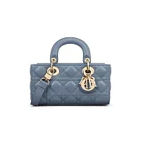 Dior Сумка Lady D-Joy маленького формата Denim Blue - фото 1