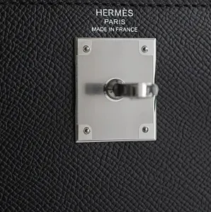 Hermès Cумка Kelly Sellier 28 Black Epsom Palladium Hardware - фото 4