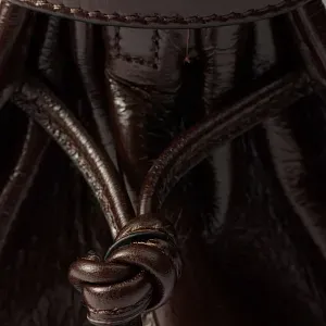 Prada Средняя кожаная сумка Dark Brown - фото 8