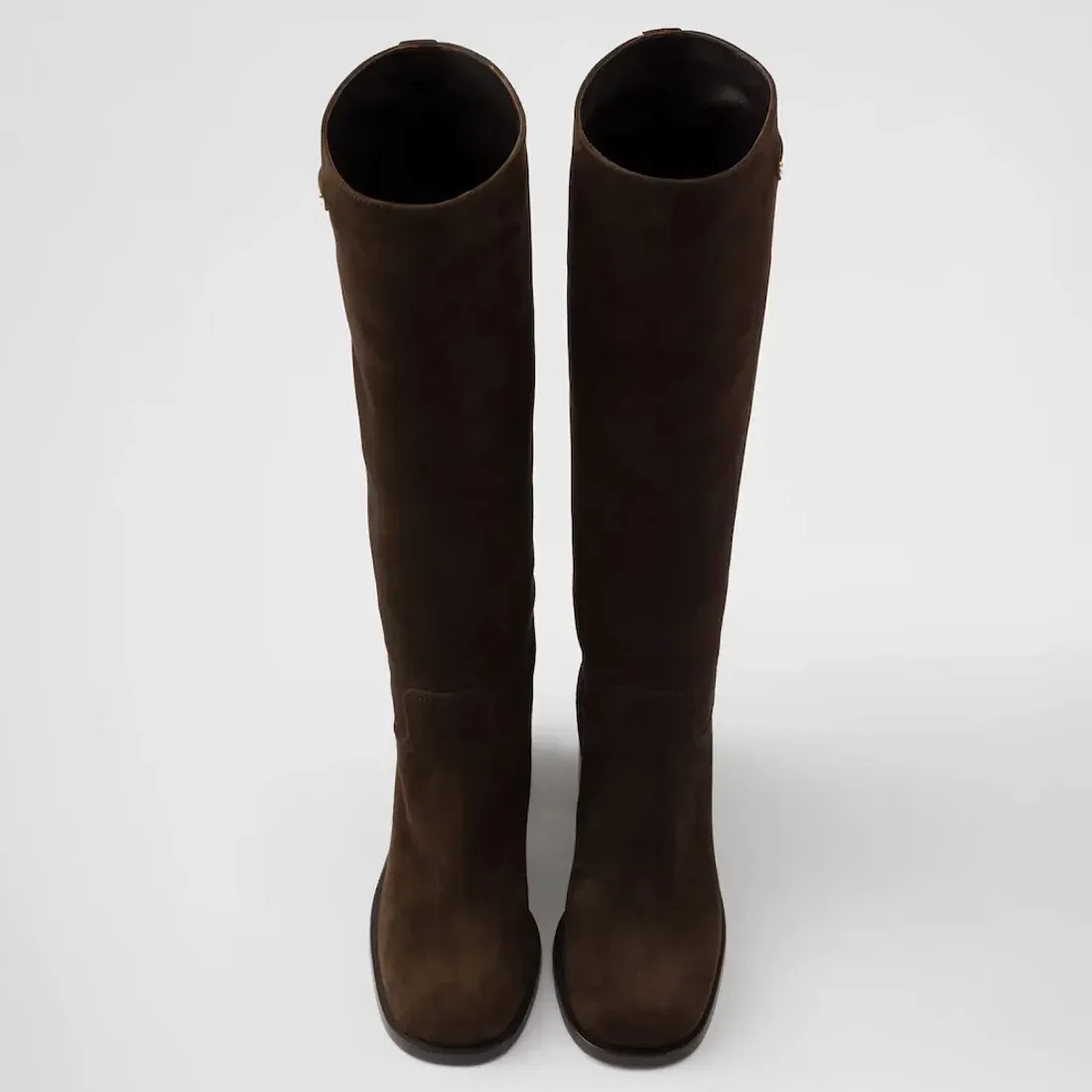 Prada Замшевые сапоги Dark Brown - фото 4