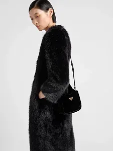 Prada Мини-сумка из вельвета с мягкой подкладкой - фото 8