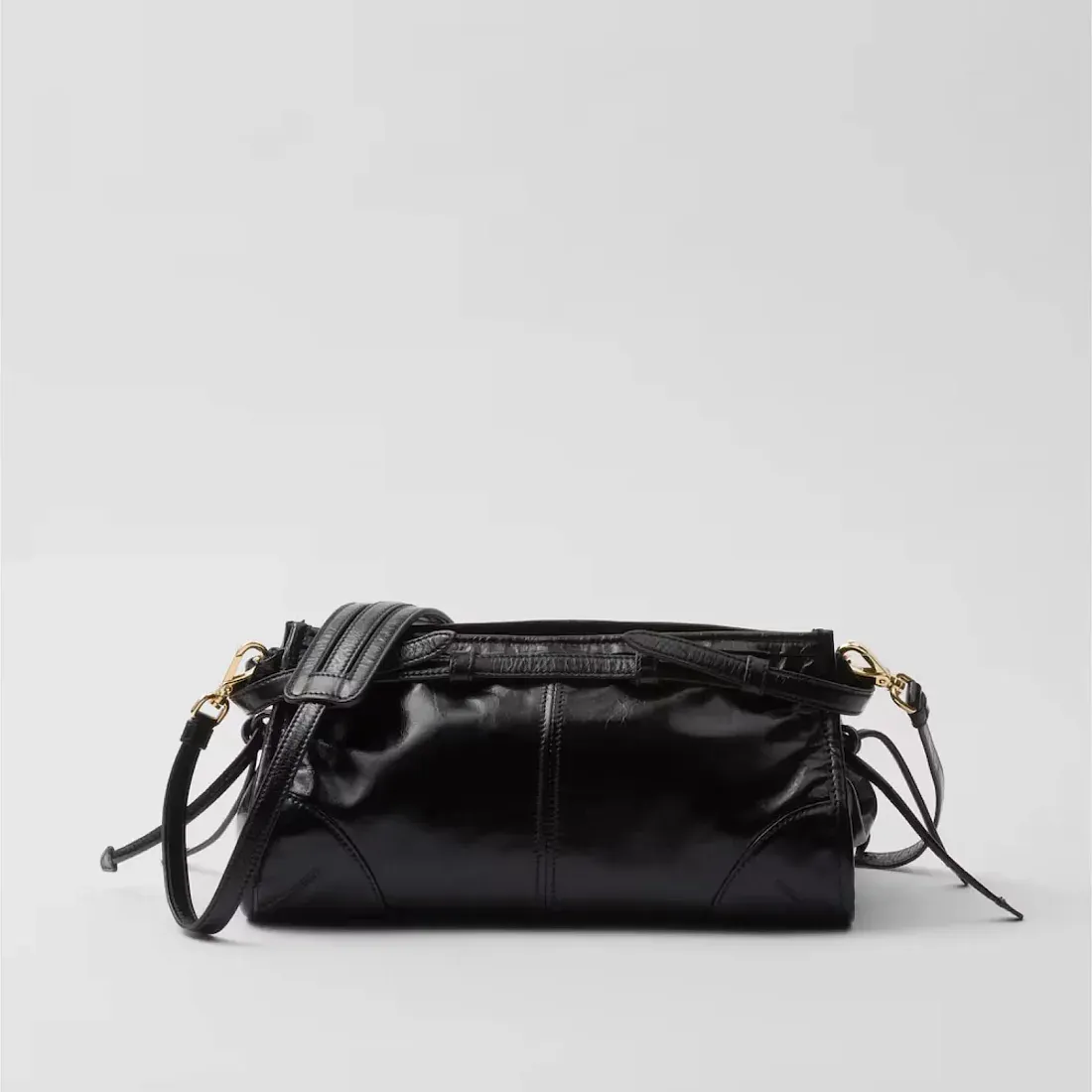 Prada Маленькая кожаная сумка через плечо Black - фото 4