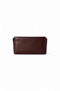 The Row Клатч Compact Square Clutch Burgundy из кожи Burgundy - фото 1