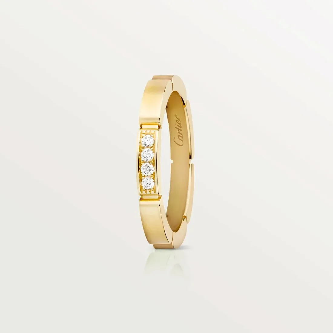 Cartier Обручальное кольцо c 4 бриллиантами Maillon Panthere Yellow Gold - фото 3