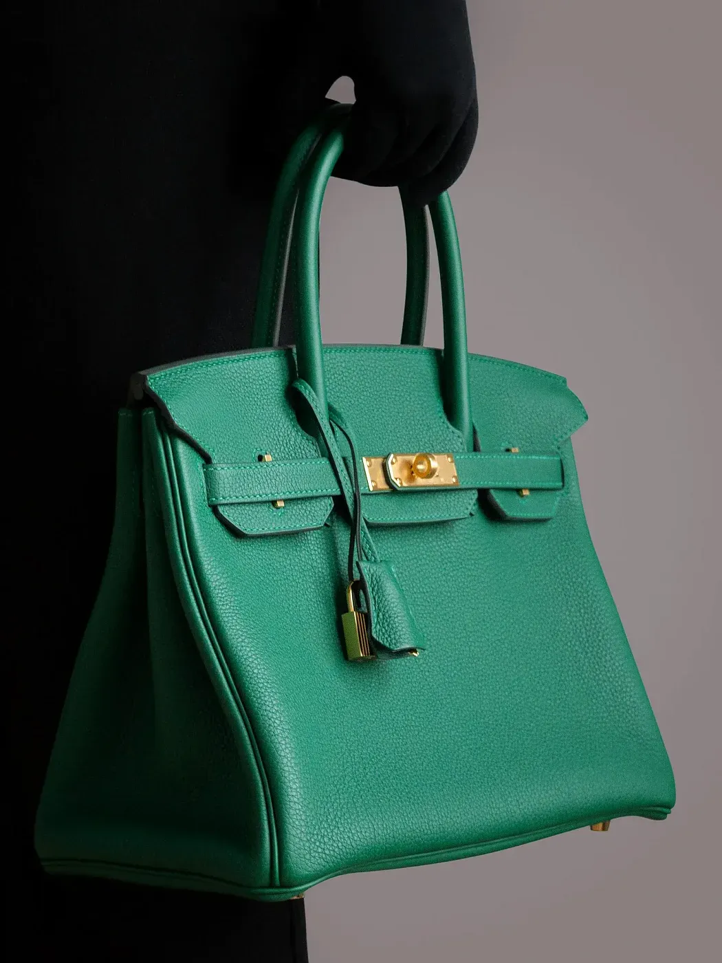 Hermès Сумка Birkin 30 Vert Moyen Togo Gold Hardware - фото 2