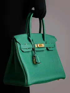 Hermès Сумка Birkin 30 Vert Moyen Togo Gold Hardware - фото 2