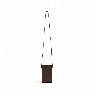 The Row Сумка Camie Crossbody Case Brown Melange из кожи - фото 3