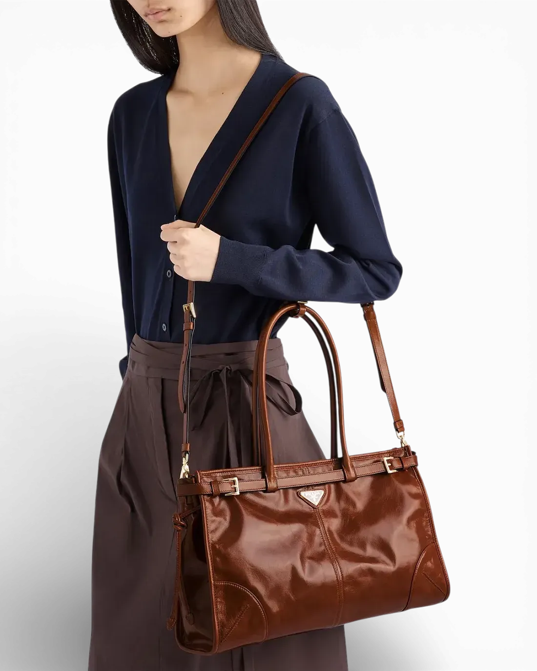 Prada Сумка Bonnie large leather - фото 9