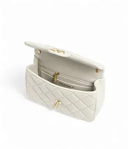 Chanel Мини-сумка Flap Light Grey - фото 3