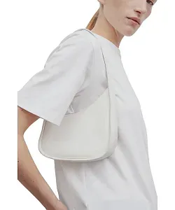 The Row Сумка Half Moon Black из кожи New Ivory - фото 2