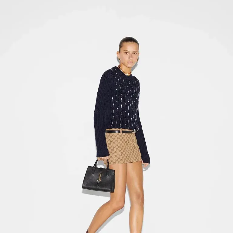 Сумка-тоут с застежкой-крючком Gucci Black - фото 2
