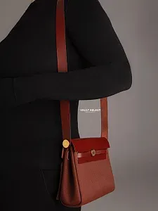Hermès Сумка Herbag Zip 20 Rouge H Toile Militaire Vache Hunter Gold Hardware - фото 2
