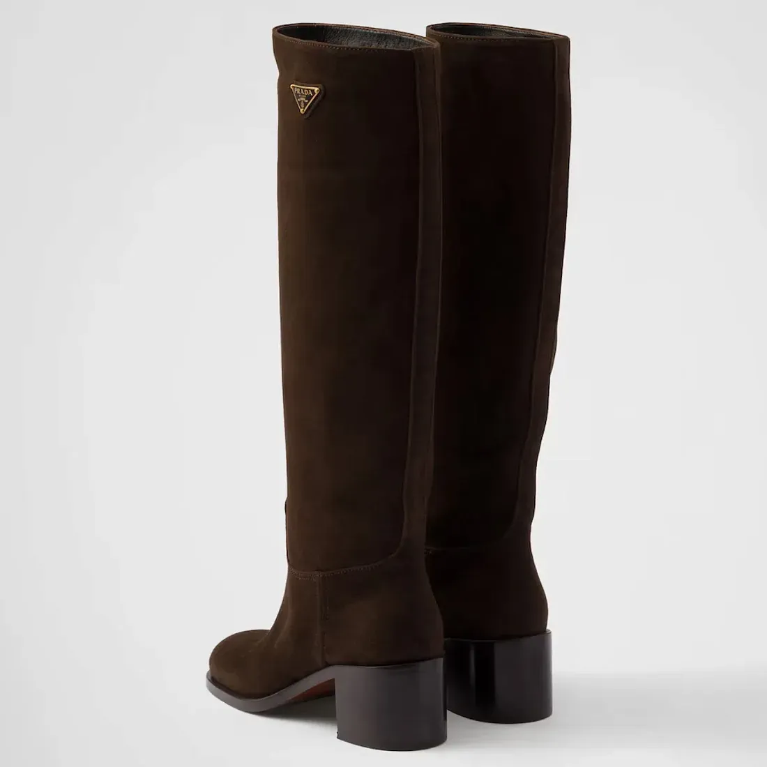 Prada Замшевые сапоги Dark Brown - фото 5