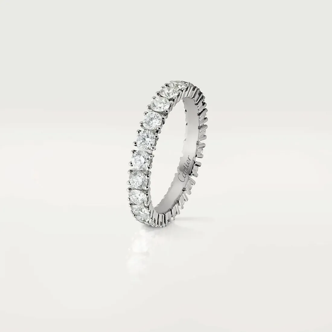 Cartier Обручальное кольцо с бриллиантовым паве Destinee 3,3 мм Platinum - фото 2