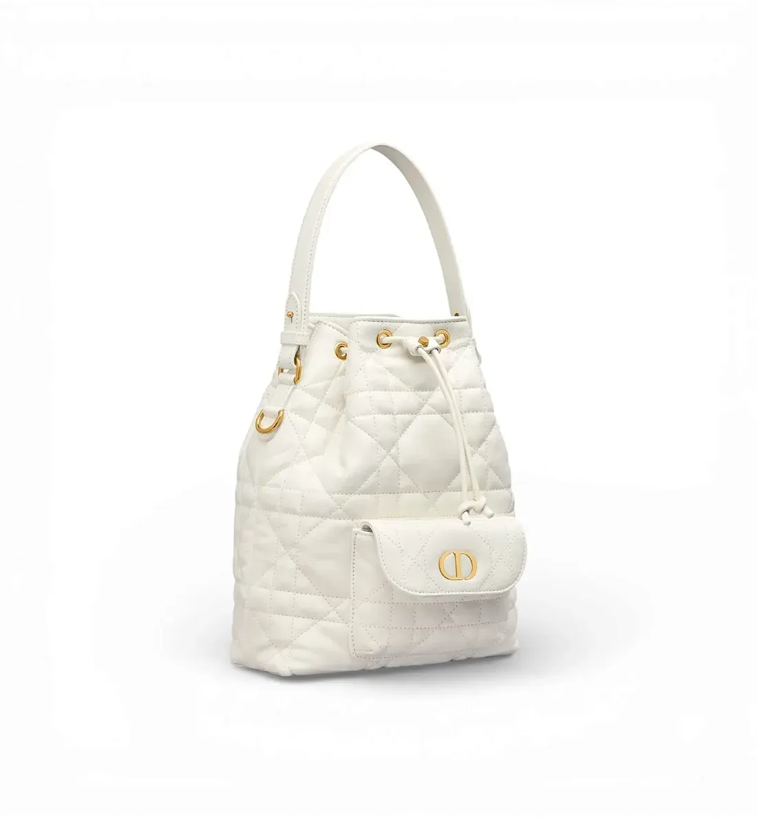 Dior Сумка Bucket Caro Small Latte - фото 3