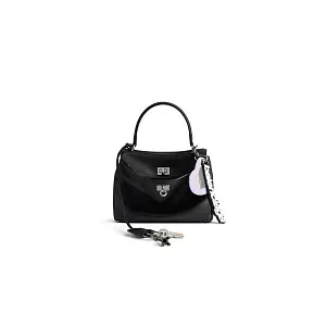 Balenciaga Сумка Rodeo Used Effect With Charms in Black мини формата - фото 1