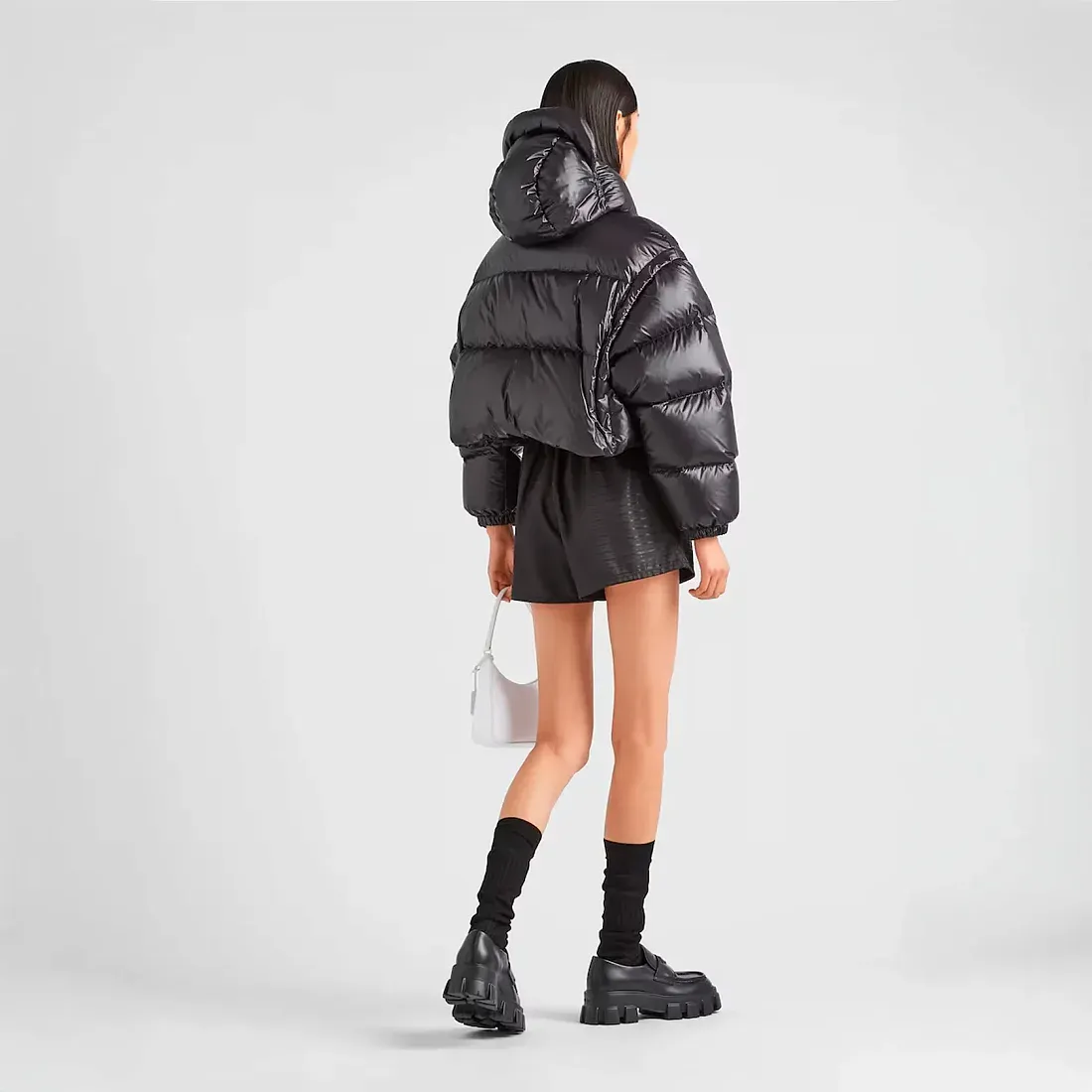 Prada Укороченный пуховик-трансформер из Re-Nylon - фото 4