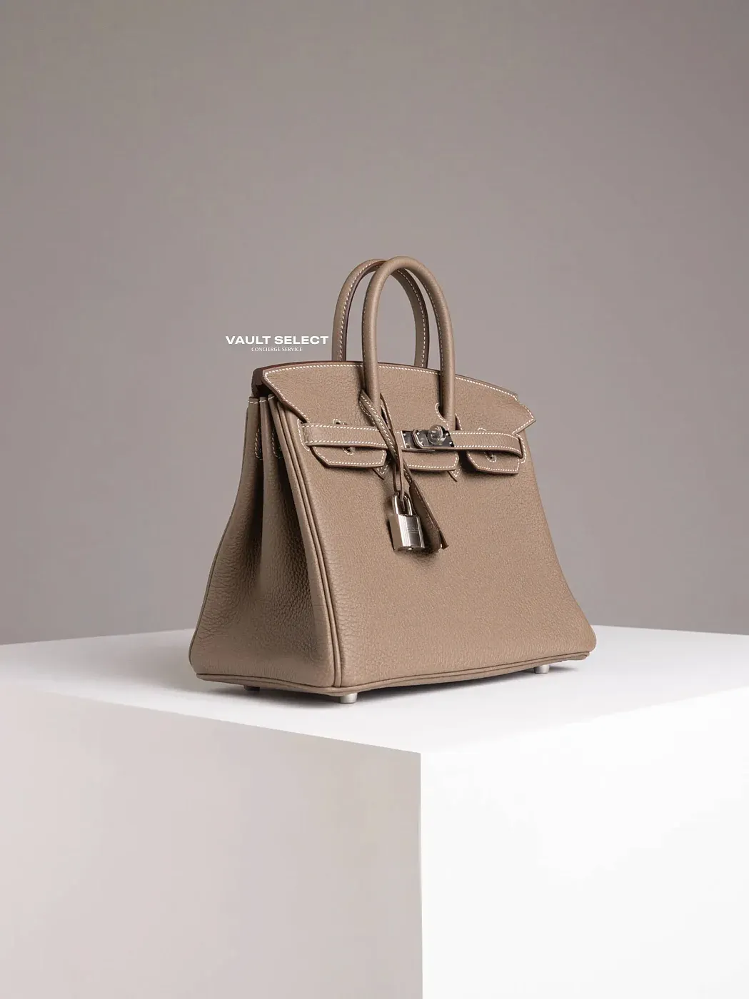 Hermès Сумка Birkin 25 Etoupe Togo Palladium Hardware - фото 5