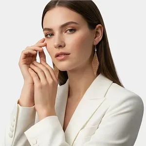 Tiffany & Co. Cерьги Elsa Peretti Mesh Earrings Rose Gold - фото 2