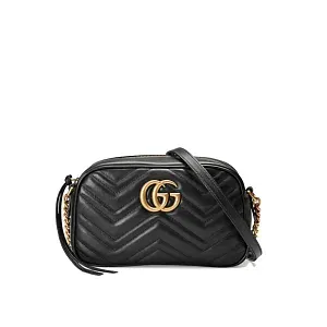 Gucci Маленькая сумка на плечо GG Marmont Black - фото 3