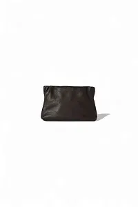 The Row Клатч Bourse Clutch Dark Brown из кожи Dark Brown - фото 1