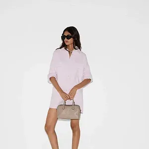 Gucci Маленькая сумка с верхней ручкой GG Taupe - фото 2