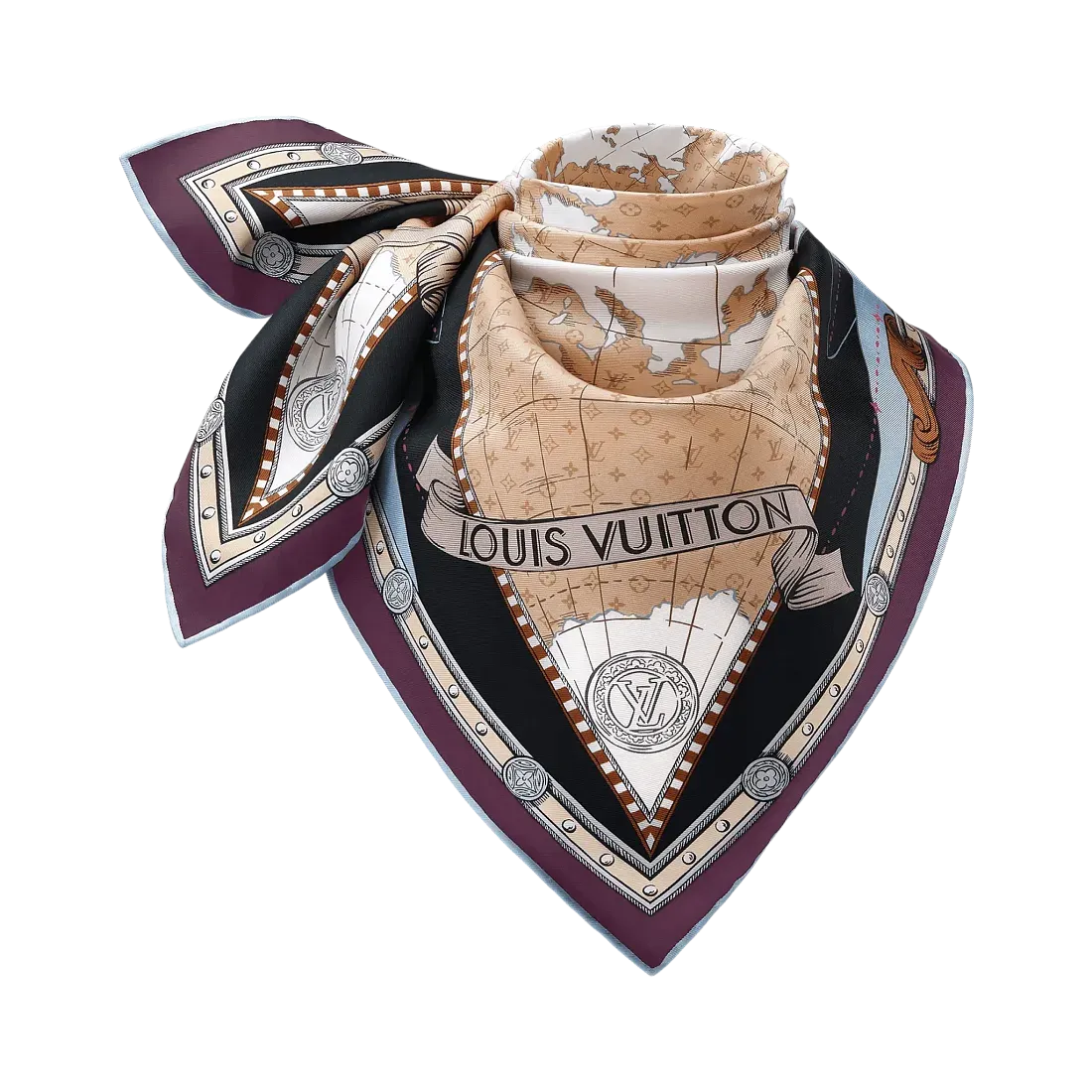 Louis Vuitton Платок-каре Map Encre - фото 3