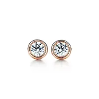 Tiffany & Co. Серьги Elsa Peretti Diamonds by the Yard Earrings Rose Gold - фото 1