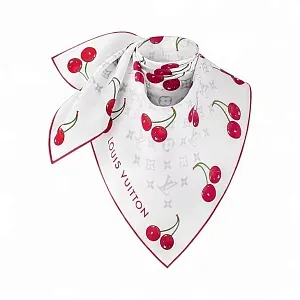 Louis Vuitton Платок-каре Monogram Cerise 90 LV x TM White - фото 3