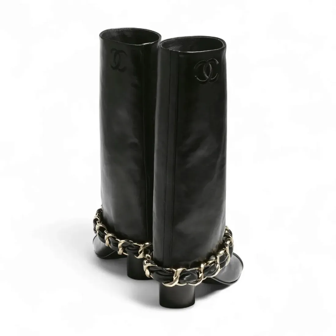 Chanel Кожаные сапоги Black - фото 2