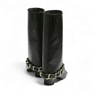 Chanel Кожаные сапоги Black - фото 2