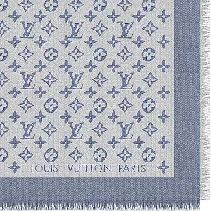Louis Vuitton Шаль Monogram Denim Light Blue - фото 2
