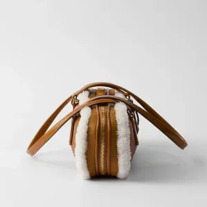 Prada Средняя сумка с двумя ручками из овчины - фото 3
