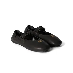 Miu Miu Балетки Ruches nappa leather ballerinas Black - фото 3