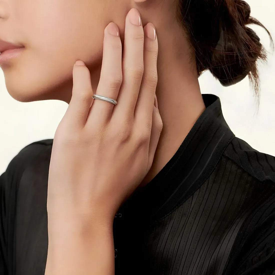 Tiffany & Co. Обручальное кольцо Together Milgrain Band Ring Platinum - фото 2