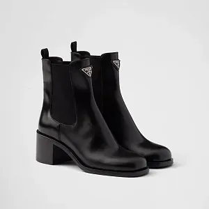 Prada Ботинки из матовой кожи - фото 1